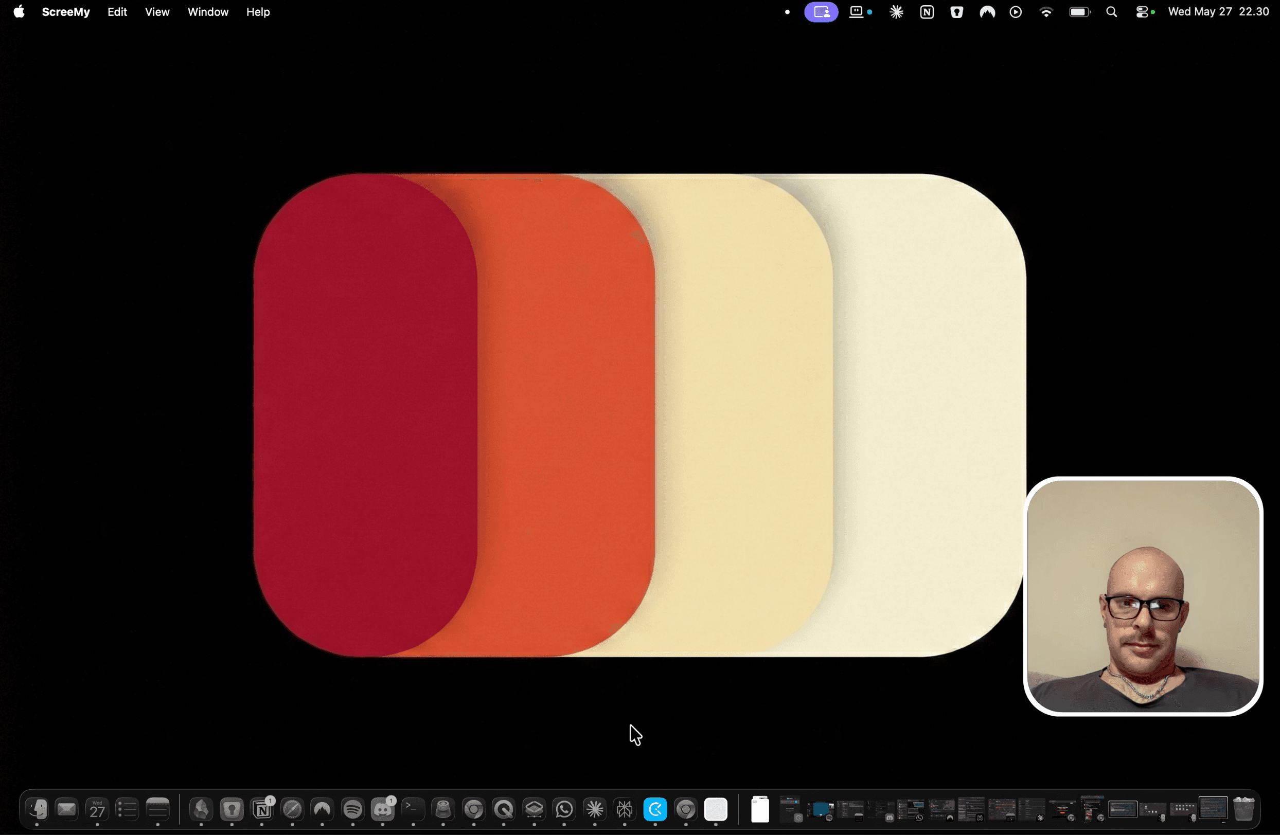 Screen and webcam recording 1